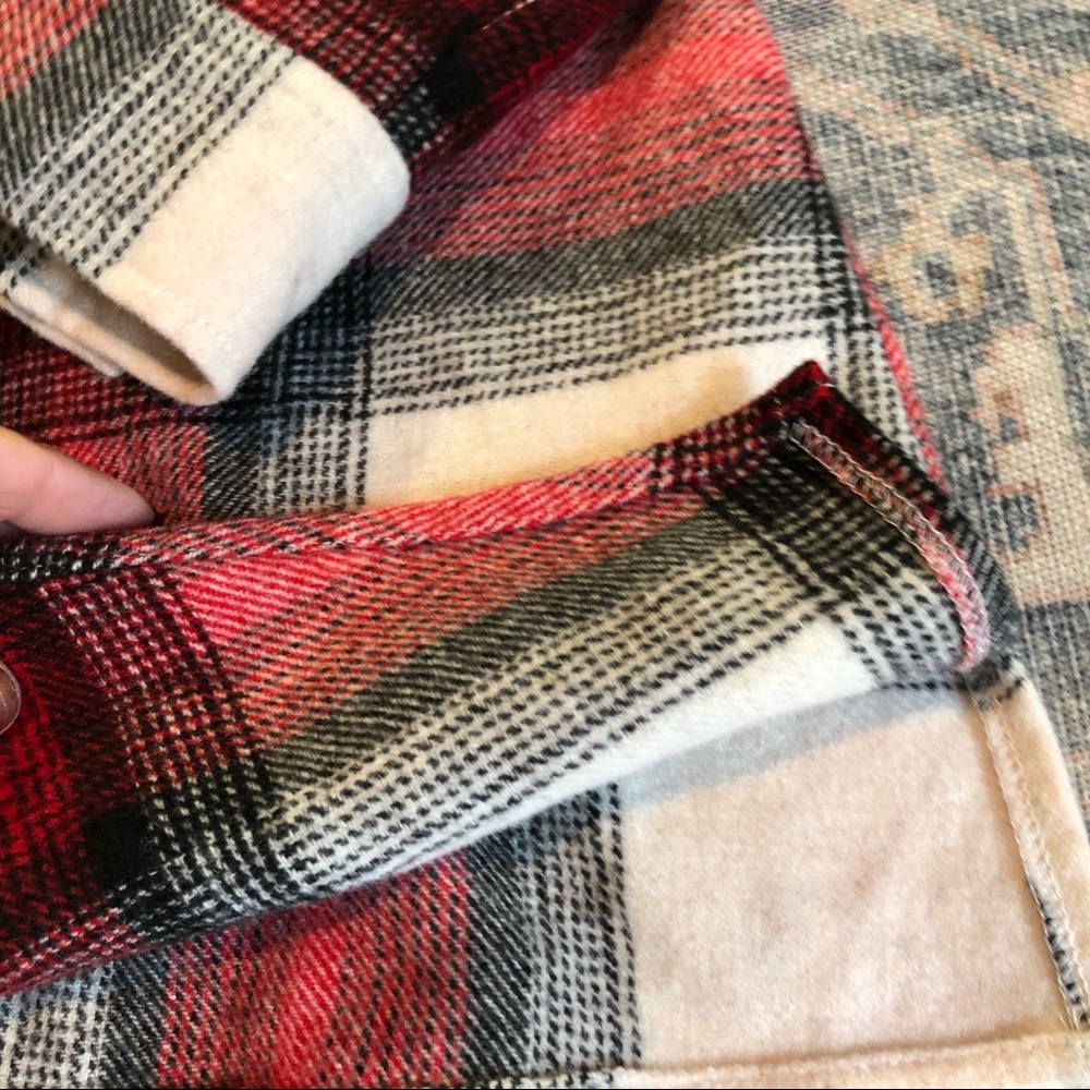 Woolrich Women’s Plaid Wool Botton Down Shirt Jacket - Picture 10 of 11